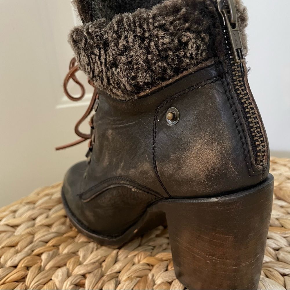 Freebird by Steven Swiss Brown Leather Ankle Booties Women's (Size 7) - Picture 13 of 13